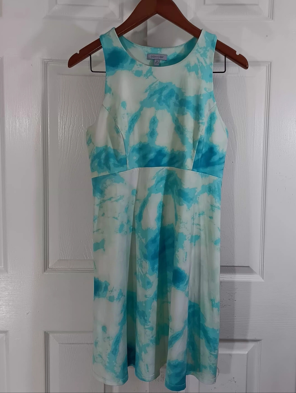 Ocean+Coast Women's M Skater A-Line Dress Tie Dye Sleeveless Travel Summer Boho